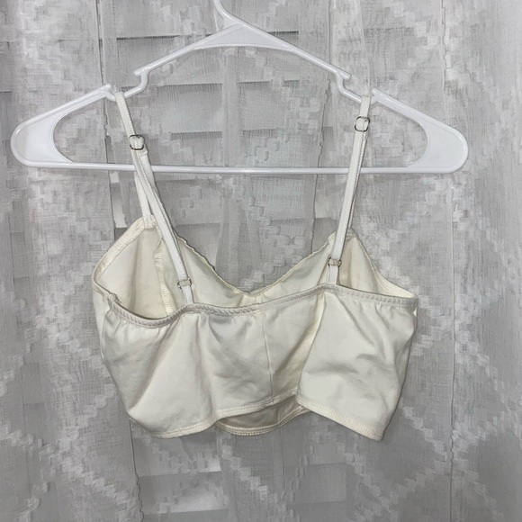 White Rhinestone Crop Top - Picture 3 of 4